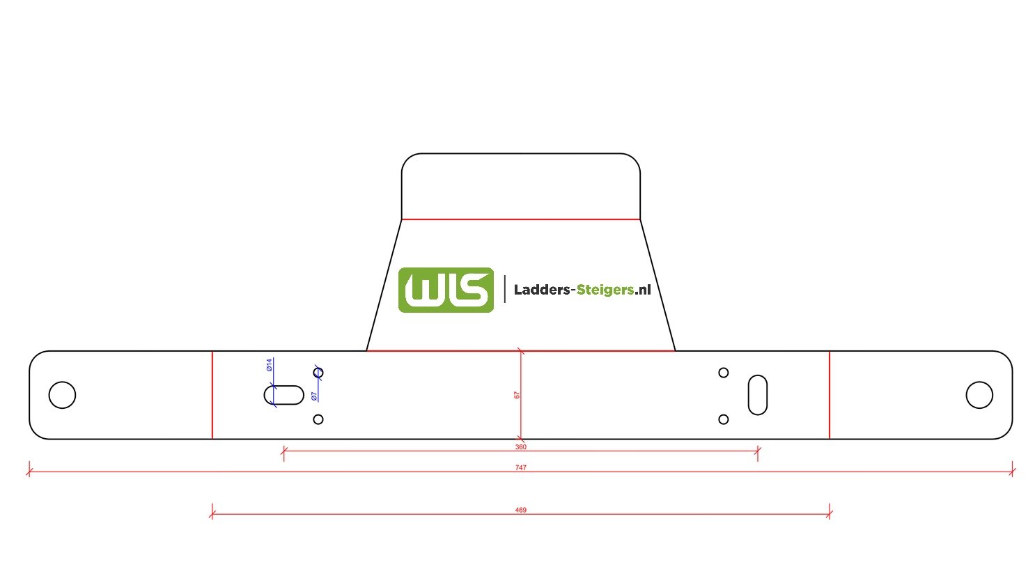 WLS - Ladderborgingspunt met lip