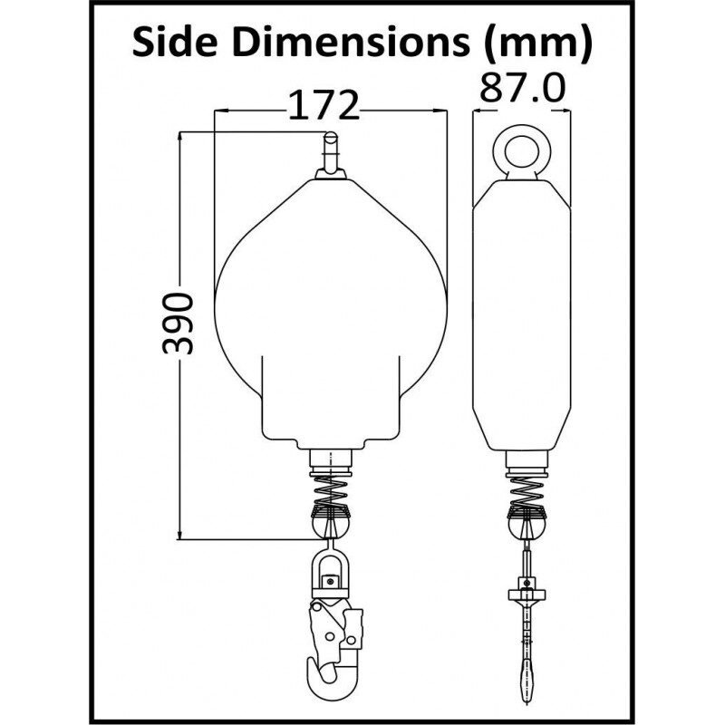 Valstopblok Staalkabel 10.0m – FA2060010 - Afbeelding 3