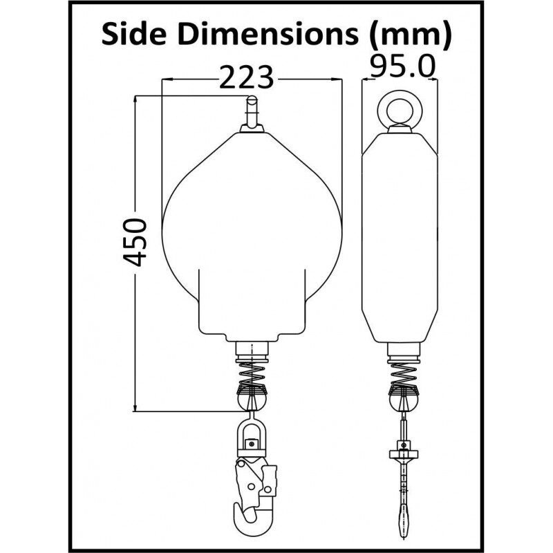 Valstopblok Staalkabel 15.0m – FA2060015 - Afbeelding 3
