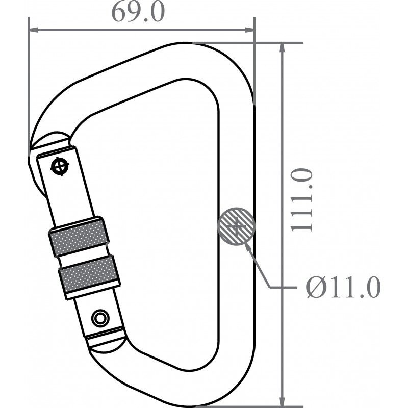 Karabijnhaak Aluminium - FA5010522B - Afbeelding 2