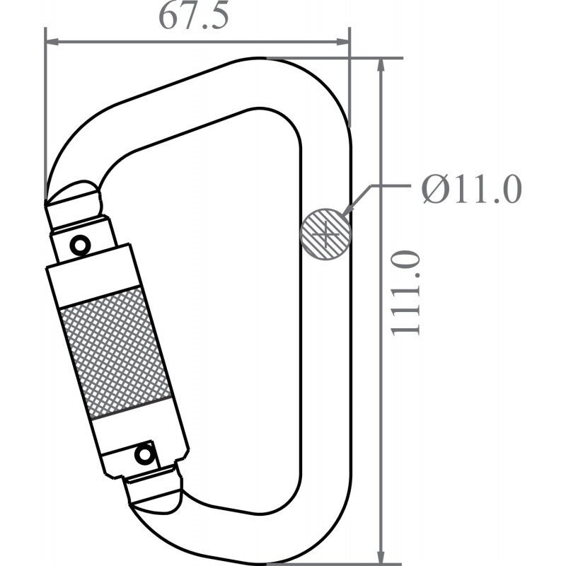 Karabijnhaak Aluminium - FA5020122B - Afbeelding 2