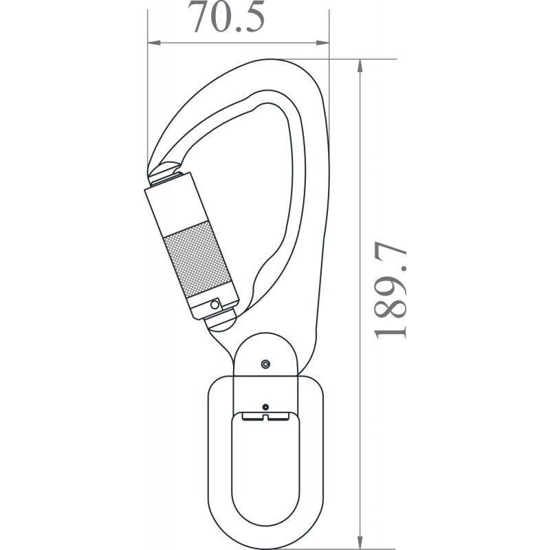 Karabijnhaak Aluminium - FA5022117 - Afbeelding 2