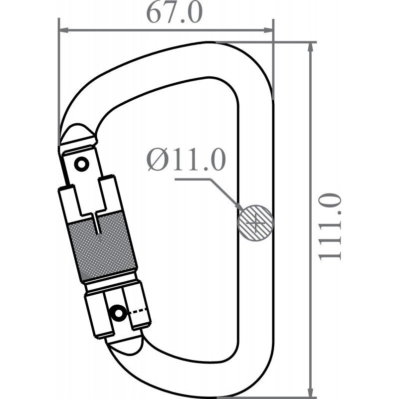Karabijnhaak Staal - FA5030123B - Afbeelding 2
