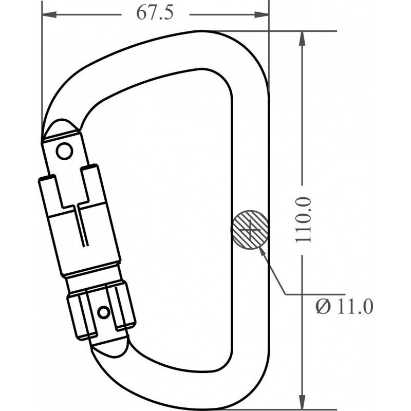 Karabijnhaak Aluminium - FA5030222 - Afbeelding 2