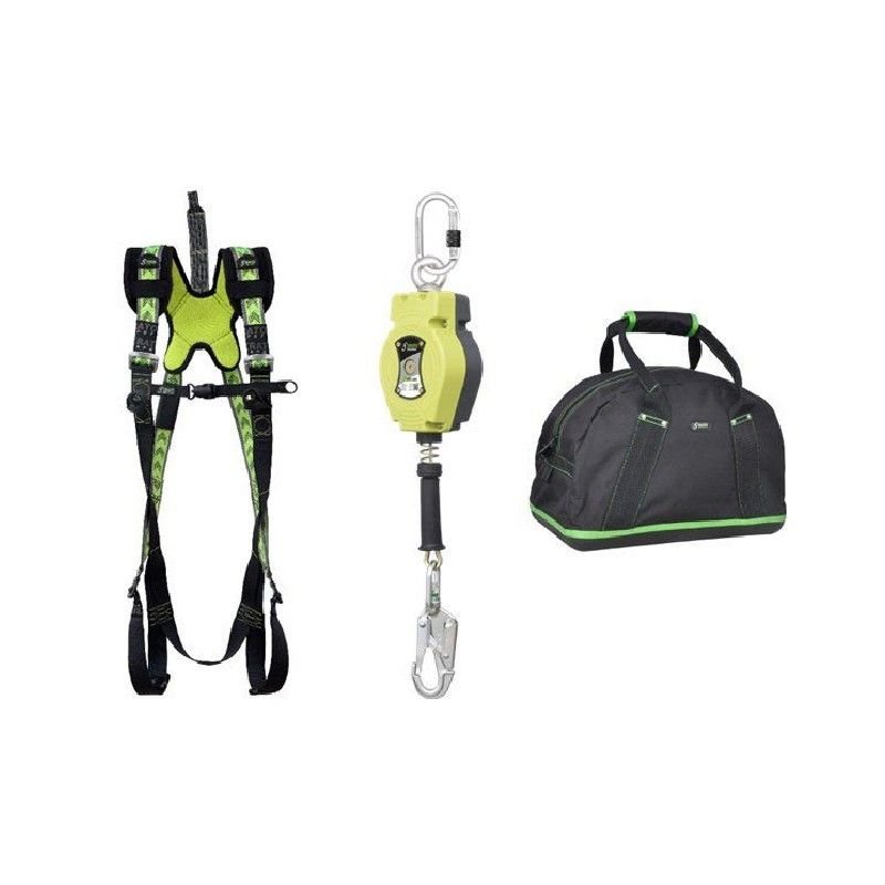 Valbeveiliging set Medium – Valstopblok Staalkabel 3.5m