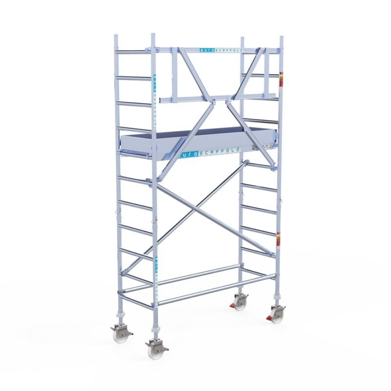 Euroscaffold - Rolsteiger Pro 75x190 4,2m werkhoogte carbon vloer tegen de gevel