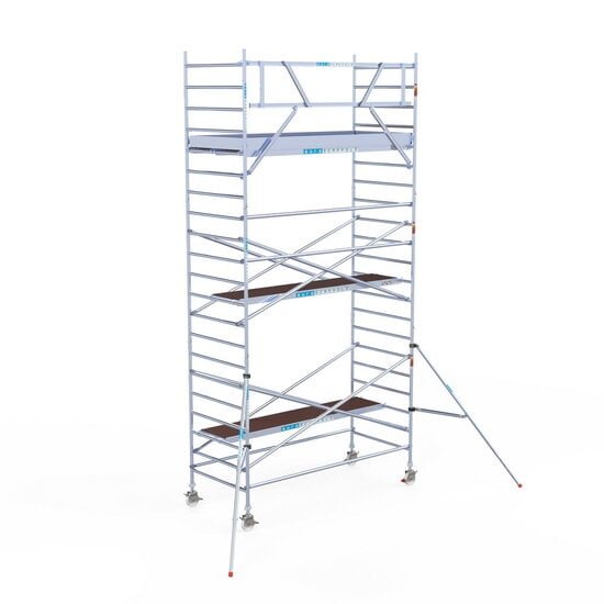 Euroscaffold - Rolsteiger Pro 135x305 7,2m werkhoogte carbon vloer tegen de gevel