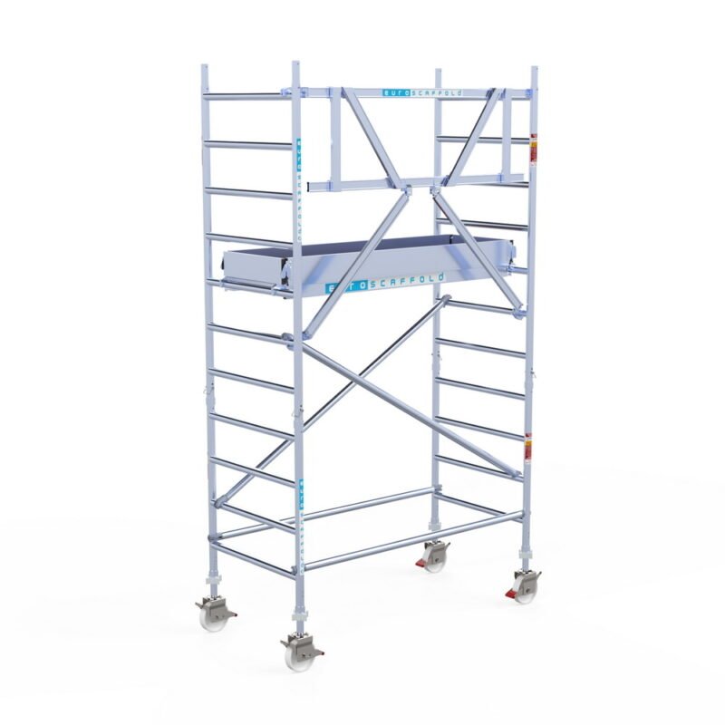 Euroscaffold - Rolsteiger Pro 90x190 4,2m werkhoogte carbon vloer tegen de gevel